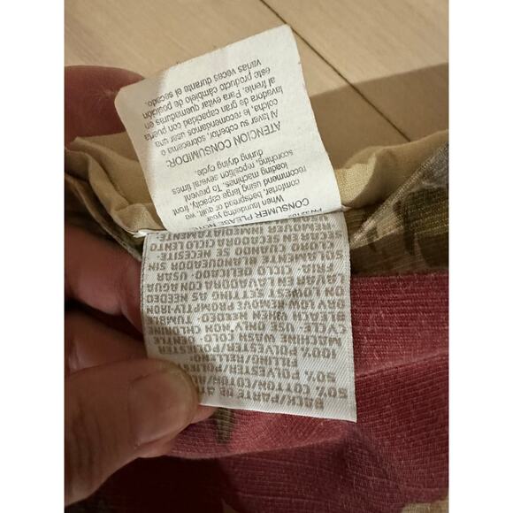 Vintage Croscill Home Serena Red Gold Floral Queen Comforter Shams Bed Skirt - Picture 10 of 15